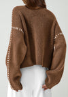 PRETTYGARDEN Women's Chunky Knit Sweaters Fall Long Sleeve Mock Neck Oversized Pullover Tops Winter Fashion Clothes