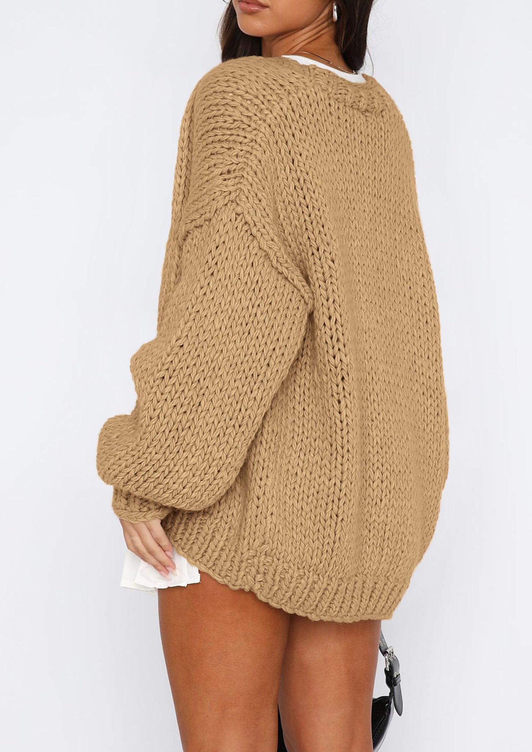 PRETTYGARDEN Cardigan Sweaters for Women Trendy Fall Fashion Long Sleeve Chunky Knit Cardigans Winter Clothing Outfits