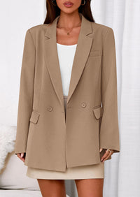 PRETTYGARDEN Fall Blazers for Women Business Casual Long Sleeve Lapel Pockets Dressy Suit Jackets Work Office Clothes PRETTYGARDEN