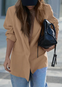 PRETTYGARDEN Fall Blazers for Women Business Casual Long Sleeve Lapel Pockets Dressy Suit Jackets Work Office Clothes