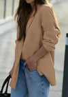 PRETTYGARDEN Fall Blazers for Women Business Casual Long Sleeve Lapel Pockets Dressy Suit Jackets Work Office Clothes