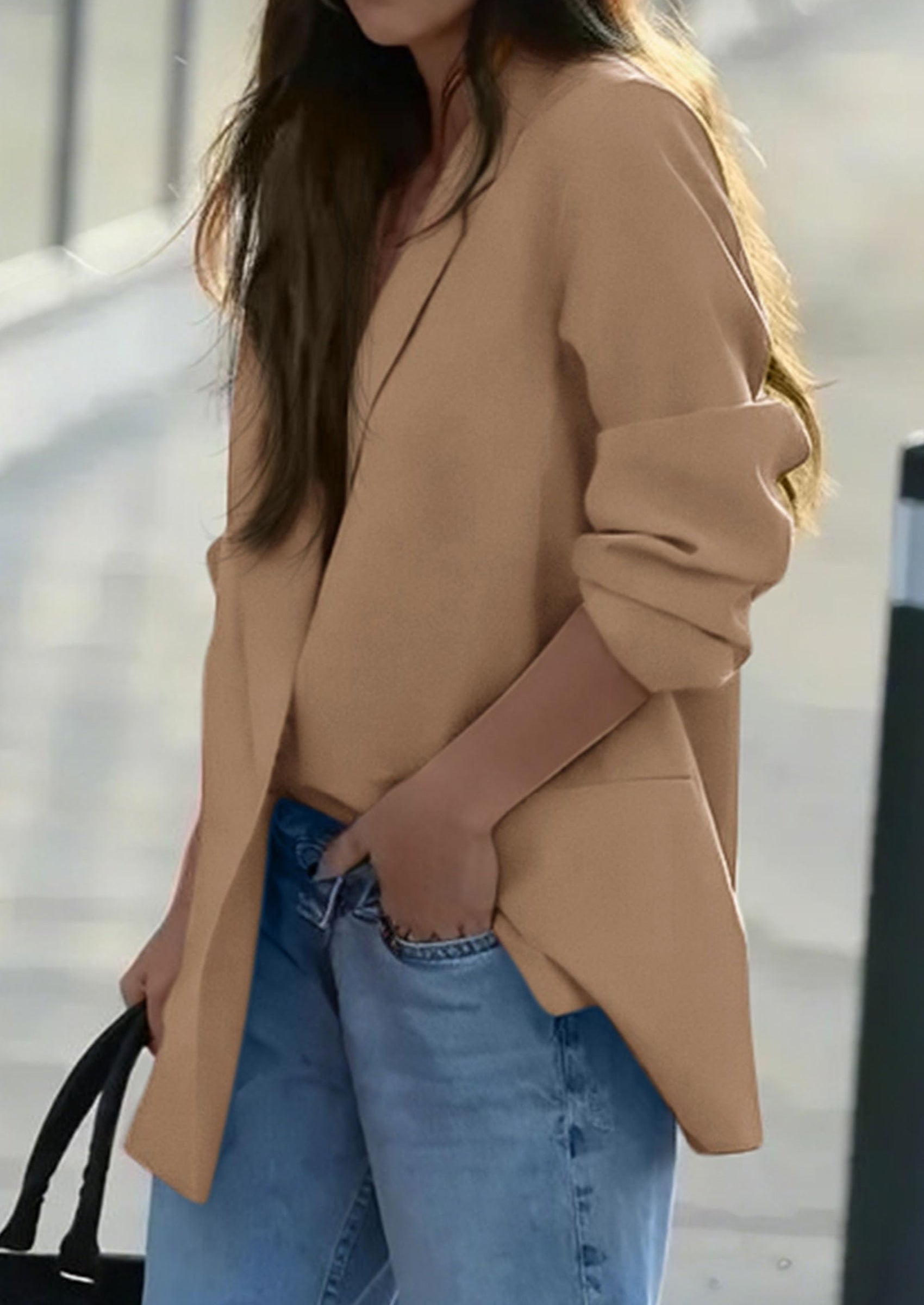 PRETTYGARDEN Fall Blazers for Women Business Casual Long Sleeve Lapel Pockets Dressy Suit Jackets Work Office Clothes