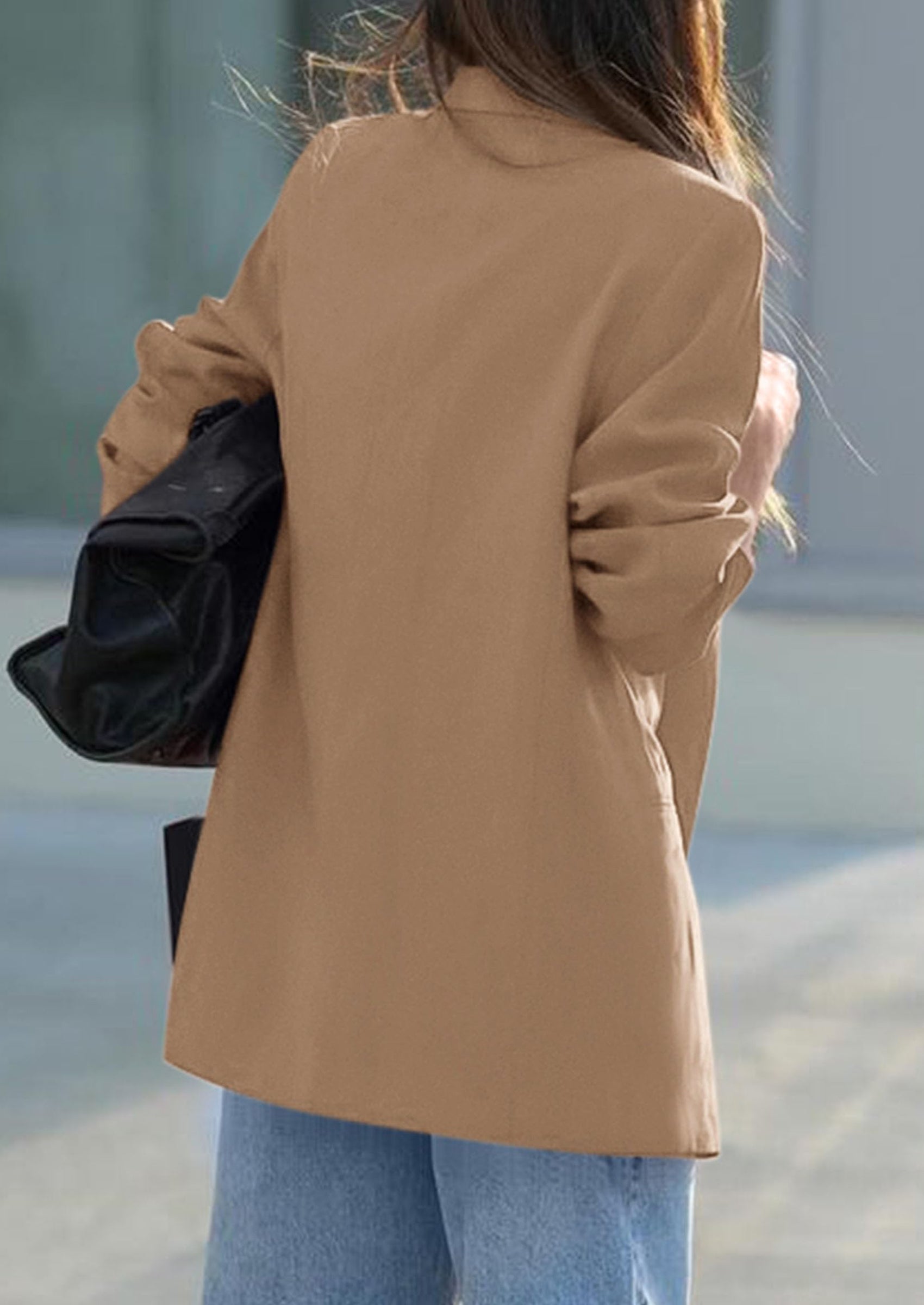 PRETTYGARDEN Fall Blazers for Women Business Casual Long Sleeve Lapel Pockets Dressy Suit Jackets Work Office Clothes