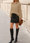 BTFBM Sweaters for Women Fall Fashion Loose Quarter Zip Pullover Collared Long Sleeve Cable Knit Winter Clothes