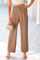 Casual Wide Leg High Elastic Waisted Long Work Pants