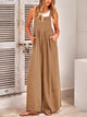 Casual Sleeveless Shoulder Strap Loose Wide Leg Pants