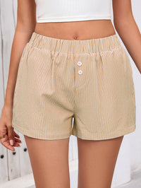 Elastic waist Y2k vacation beach bottom striped casual shorts