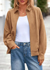 PRETTYGARDEN Women's Faux Suede Motorcycle Jacket Trendy Fall Fashion Oversized Zip Up Coats Winter Clothes Outerwear