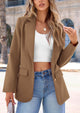 Business Casual Long Sleeve Notch Lapel Trendy Blazers