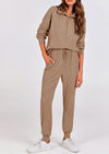 PRETTYGARDEN Women's Fall 2 Piece Lounge Sets Zip Up Sweatshirt Jogger Pants Sweat Track Suits Travel Outfit Winter Clothing