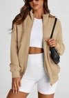 PRETTYGARDEN Women's Spring Fall Fashion Full Zip Up Sweatshirt Long Sleeve Loose Fit Trendy Casual Jacket with Pockets