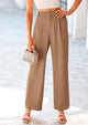 Casual Wide Leg High Elastic Waisted Long Work Pants