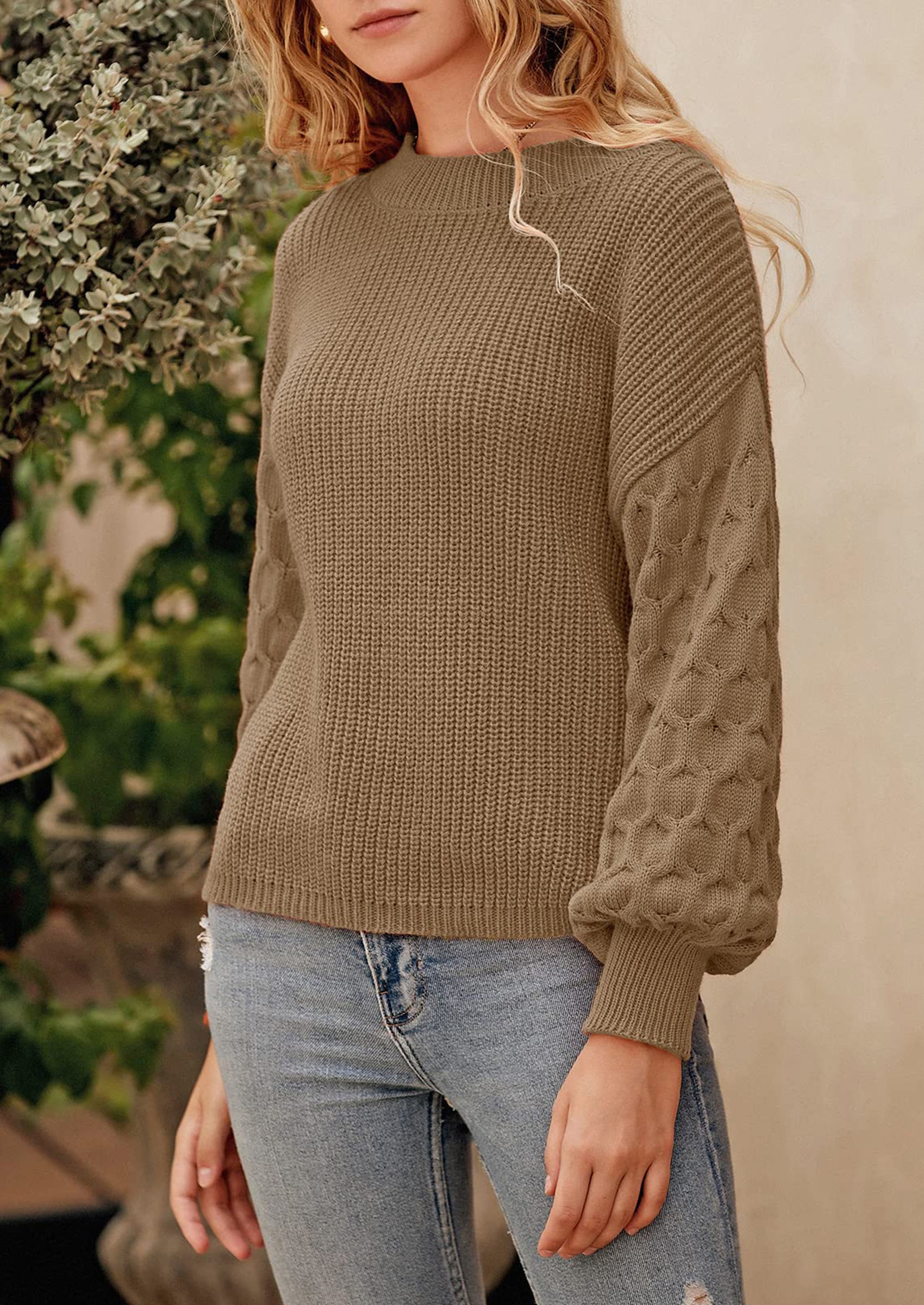 PRETTYGARDEN Women's Fall Pullover Sweater Casual Long Sleeve Loose Chunky Knit Tops Blouse Winter Fashion Clothing