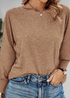 PRETTYGARDEN Women's Spring Fashion T Shirts Puff Long Sleeve Crewneck Casual Basic Tee Tops Blouses
