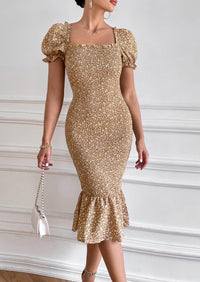 Short Puff Sleeve Cocktail Dresses