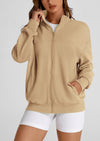 PRETTYGARDEN Women's Spring Fall Fashion Full Zip Up Sweatshirt Long Sleeve Loose Fit Trendy Casual Jacket with Pockets