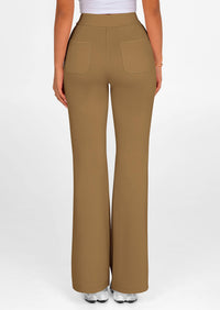 Elastic High-Waisted Drawstring Casual Flare Pants