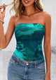Strapless Mesh Floral Y2K Bandeau Cute Crop Trendy Going Out Tube Tops