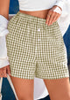 Plaid Casual Y2K Short with Pockets