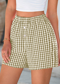 Plaid Casual Y2K Short with Pockets