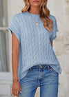 PRETTYGARDEN Women's Sweater Vest Summer Short Sleeve Tops Casual Crewneck Knit Oversized Pullover Trendy Spring Outfits