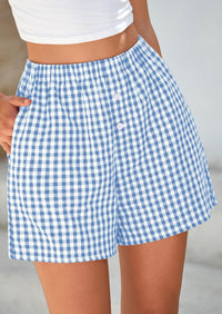 Plaid Casual Y2K Short with Pockets