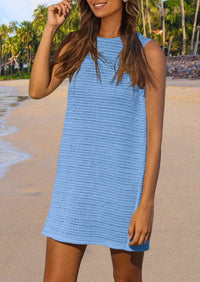 Sleeveless Hollow Out Resort Beach Vacation Cover Up Dress