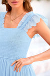 PRETTYGARDEN Women Summer Sleeveless Tulle Mesh Wedding Guest Dress