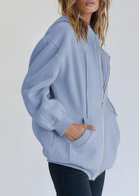 Long Sleeve Zip Up Y2K Hoodies With Pockets