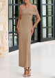 Off The Shoulder Elegant Bodycon Formal Cocktail Party Evening Maxi Dresses