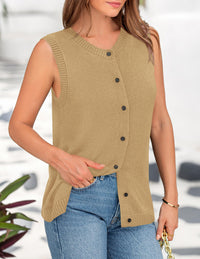 Dressy Business Casual Cap Sleeve Button Trendy Blazer Waistcoat Cardigan