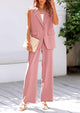Sleeveless Suit Vest And Wide Leg Pants Business Casual Blazer Set
