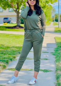 Black Two Pieces Oversized Fall Tracksuit