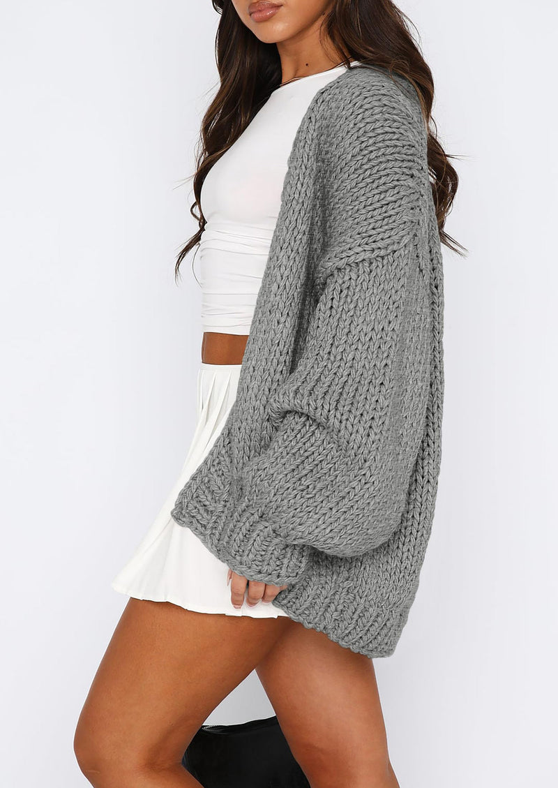 PRETTYGARDEN Cardigan Sweaters for Women Trendy Fall Fashion Long Sleeve Chunky Knit Cardigans Winter Clothing Outfits