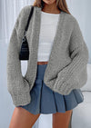 PRETTYGARDEN Cardigan Sweaters for Women Trendy Fall Fashion Long Sleeve Chunky Knit Cardigans Winter Clothing Outfits