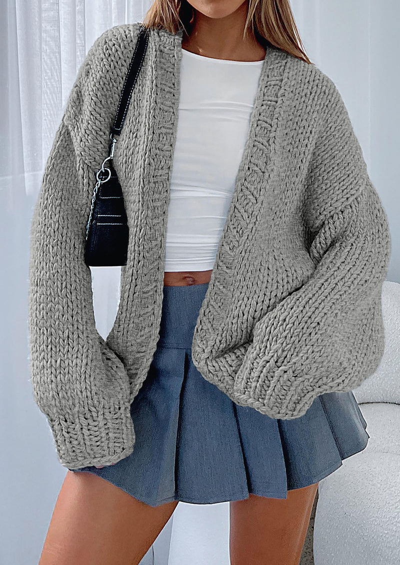 PRETTYGARDEN Cardigan Sweaters for Women Trendy Fall Fashion Long Sleeve Chunky Knit Cardigans Winter Clothing Outfits