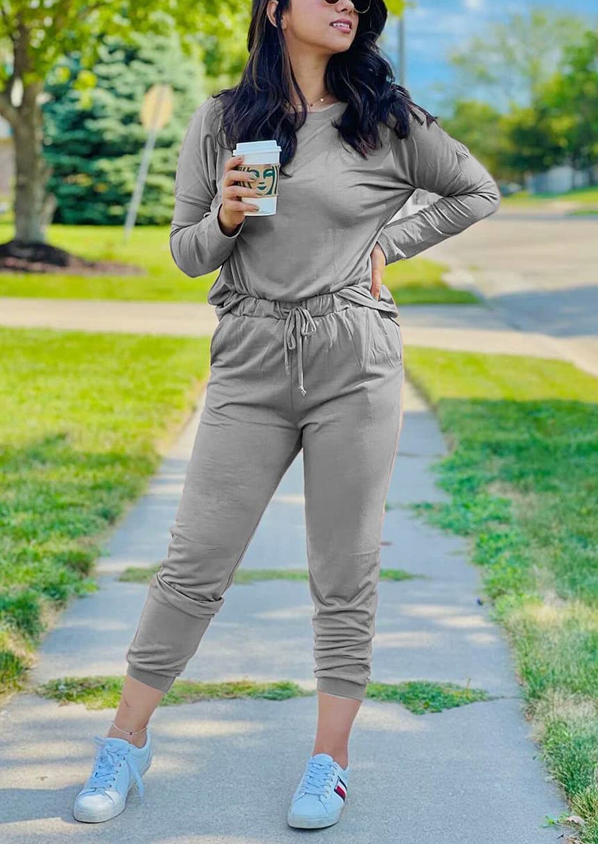 Black Two Pieces Oversized Fall Tracksuit