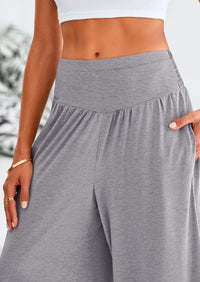 High-Waisted Flowy Palazzo Pant With Pockets