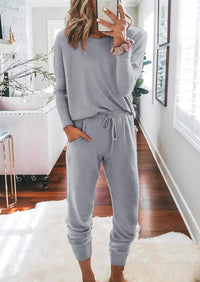 Black Two Pieces Oversized Fall Tracksuit