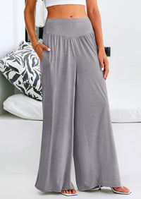 High-Waisted Flowy Palazzo Pant With Pockets