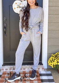 Black Two Pieces Oversized Fall Tracksuit