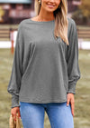 PRETTYGARDEN Women's Spring Fashion T Shirts Puff Long Sleeve Crewneck Casual Basic Tee Tops Blouses