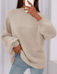 PRETTYGARDEN Women's Fall Oversized Sweaters Chunky Knit Mock Neck Long Sleeve Casual Trendy Pullover Winter Clothes PRETTYGARDEN