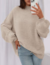PRETTYGARDEN Women's Fall Oversized Sweaters Chunky Knit Mock Neck Long Sleeve Casual Trendy Pullover Winter Clothes PRETTYGARDEN