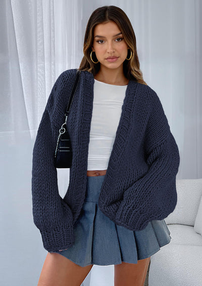 PRETTYGARDEN Cardigan Sweaters for Women Trendy Fall Fashion Long Sleeve Chunky Knit Cardigans Winter Clothing Outfits