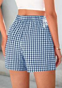 Plaid Casual Y2K Short with Pockets