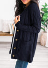 PRETTYGARDEN Women's Open Front Cardigan Sweaters Fall Fashion Button Down Cable Knit Chunky Winter Outerwear Coats