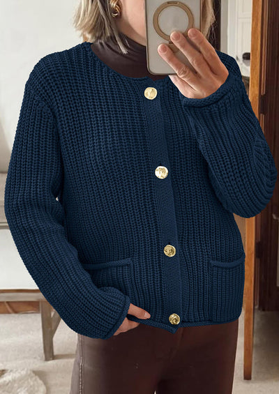 PRETTYGARDEN Cardigan Sweaters for Women Trendy Oversized Knit Chunky Button Cardigans Fall Winter Outfits with Pockets
