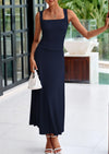 PRETTYGARDEN Skirt Sets Women 2 Piece Outfits Summer Casual Knit Tank Tops Flowy Midi Skirts Matching Vacation Clothes