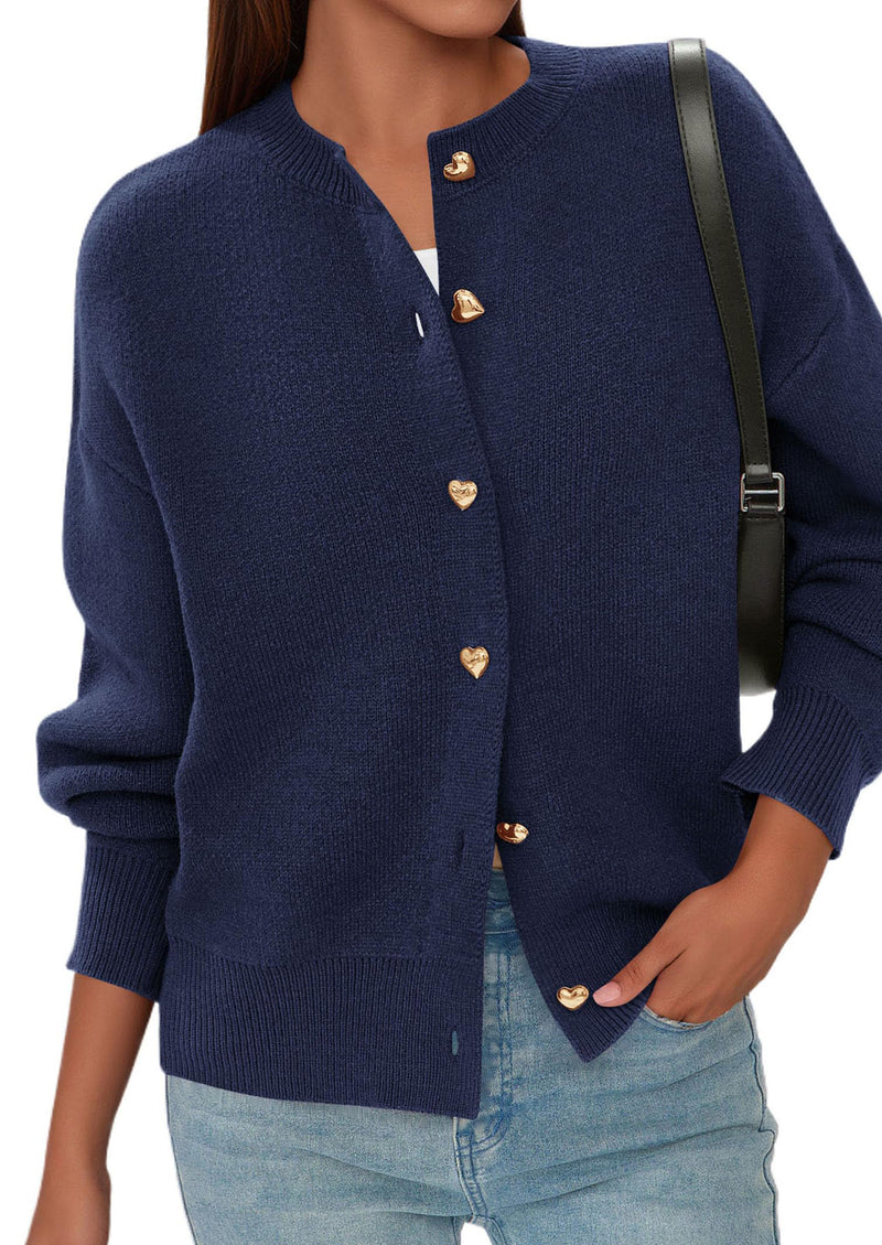 PRETTYGARDEN Cardigan Sweaters for Women Trendy Long Sleeve Open Front Button Down Jacket Fall Clothes Winter Coats